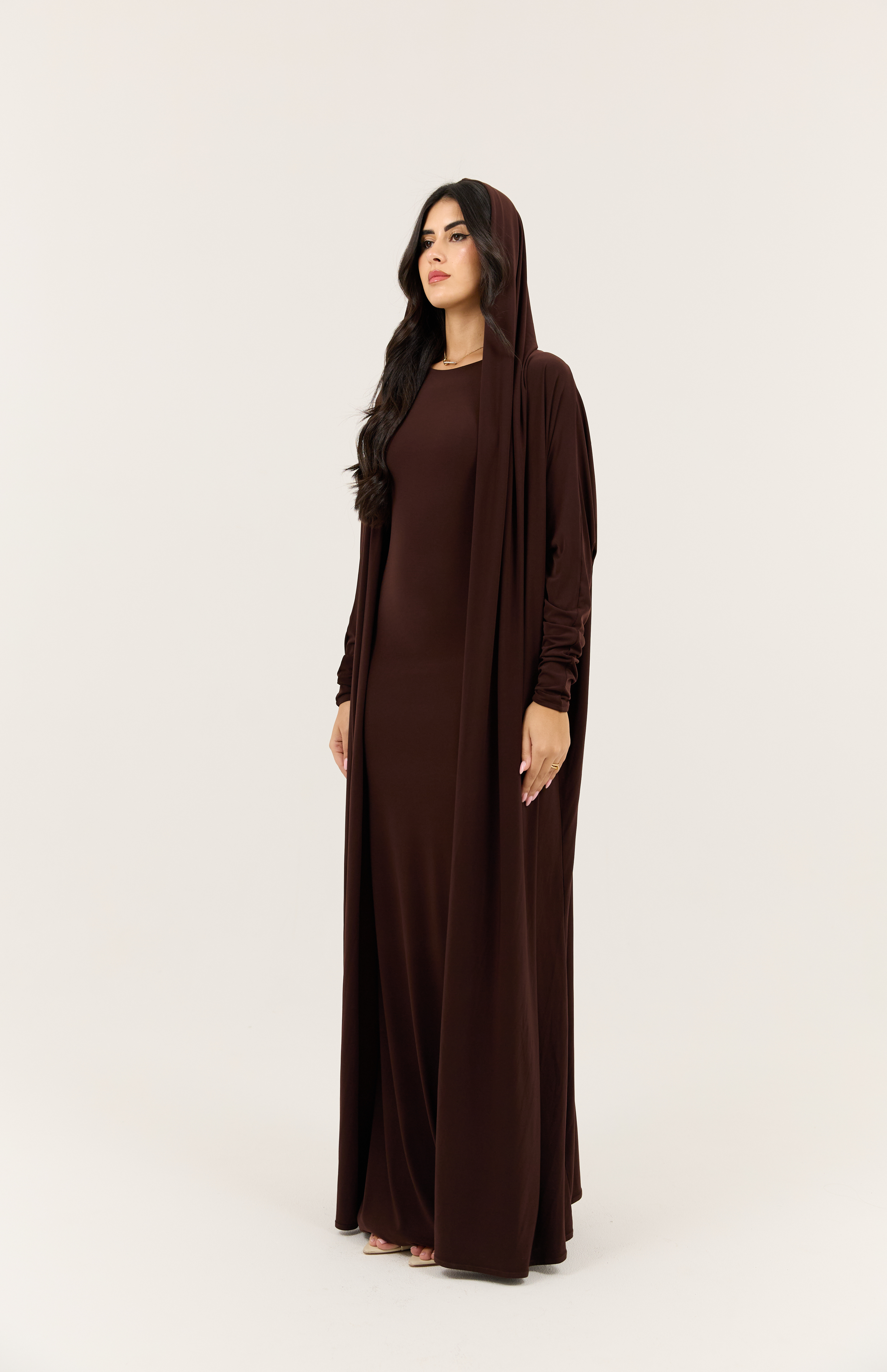 Brown Stretch Abaya