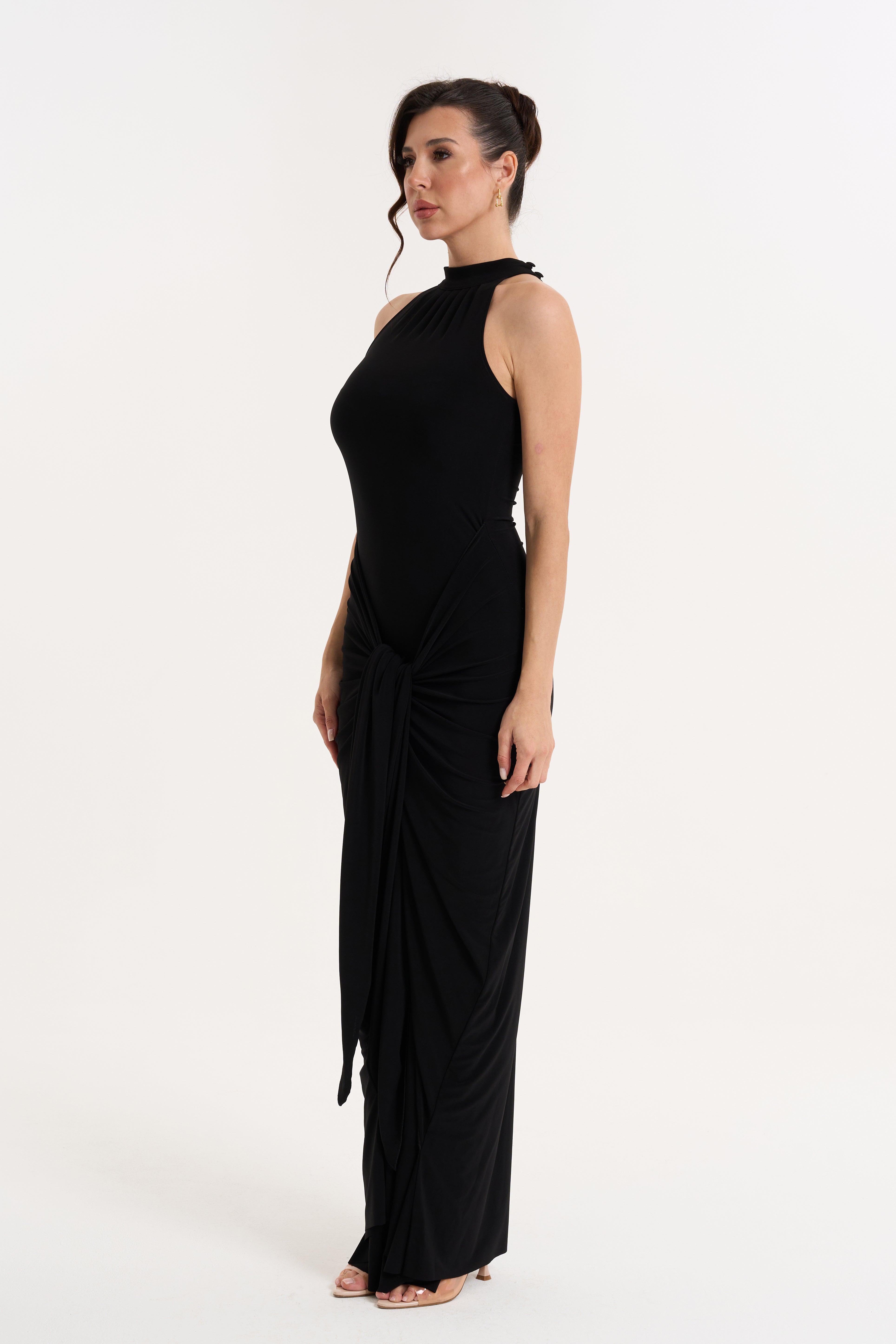 Black Mermaid Dress Sculpting Fit