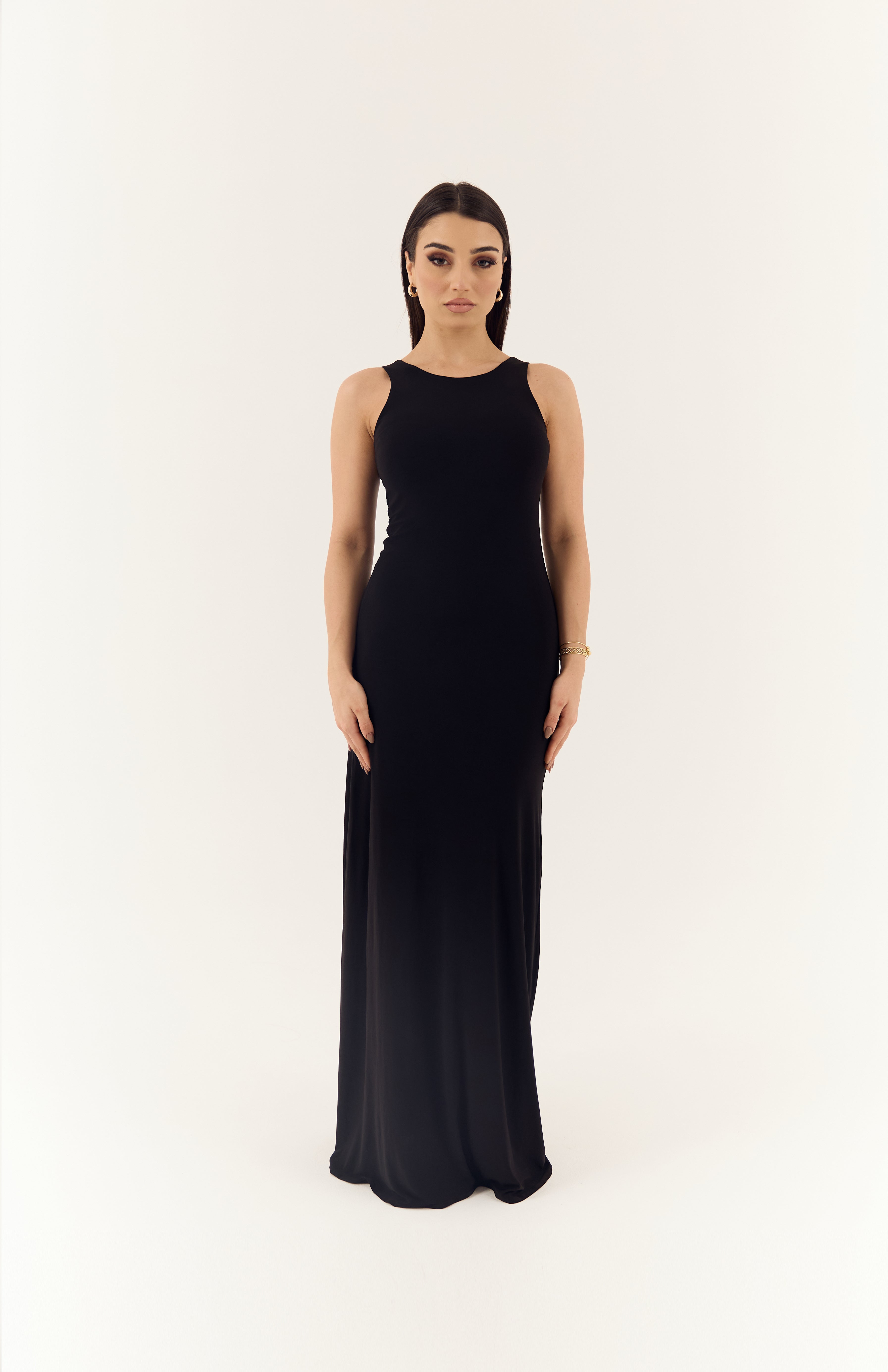 Black Basic Dress Sculpting Fit