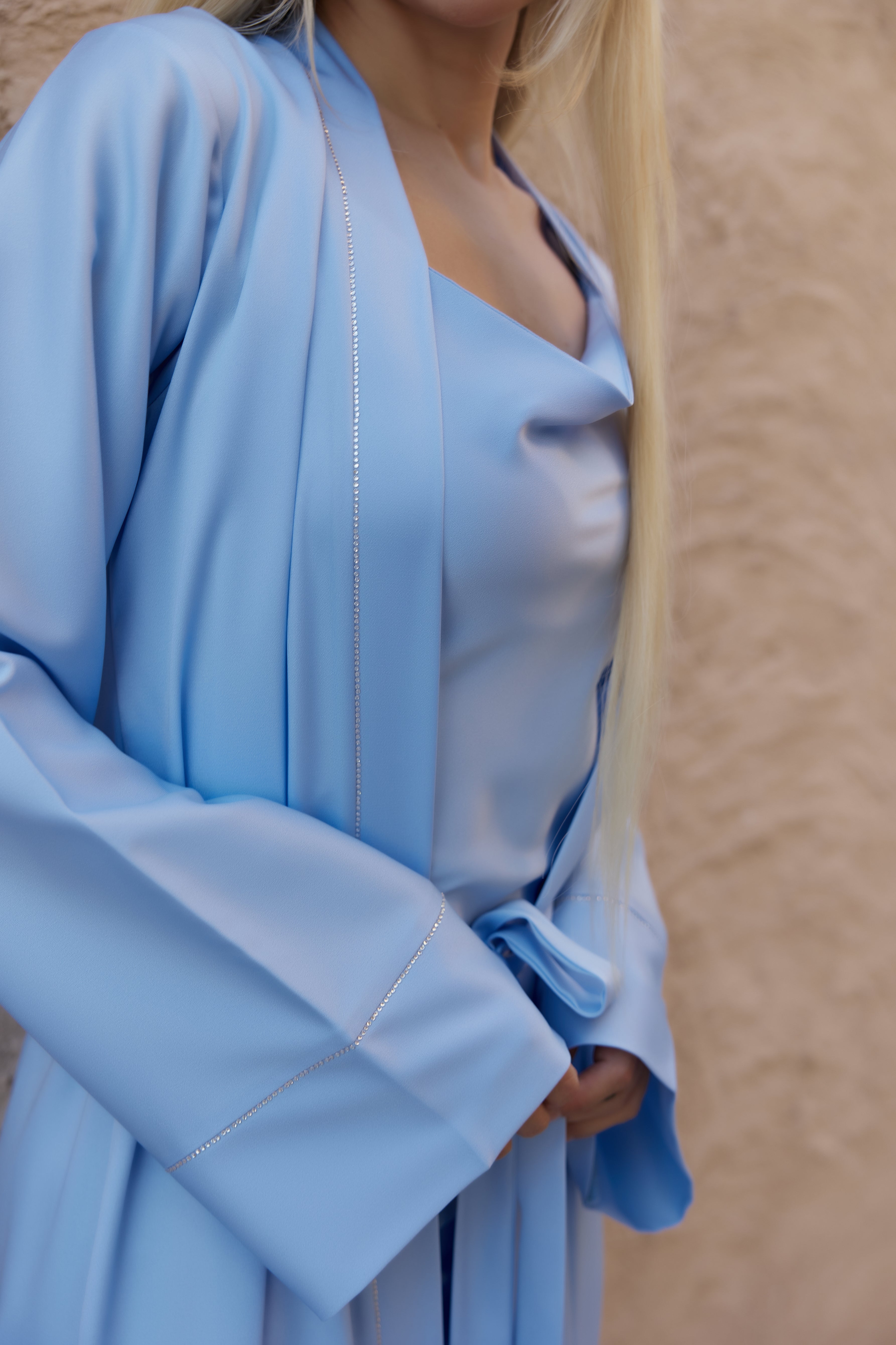 Emirati Satin  Baby blue - Flaya