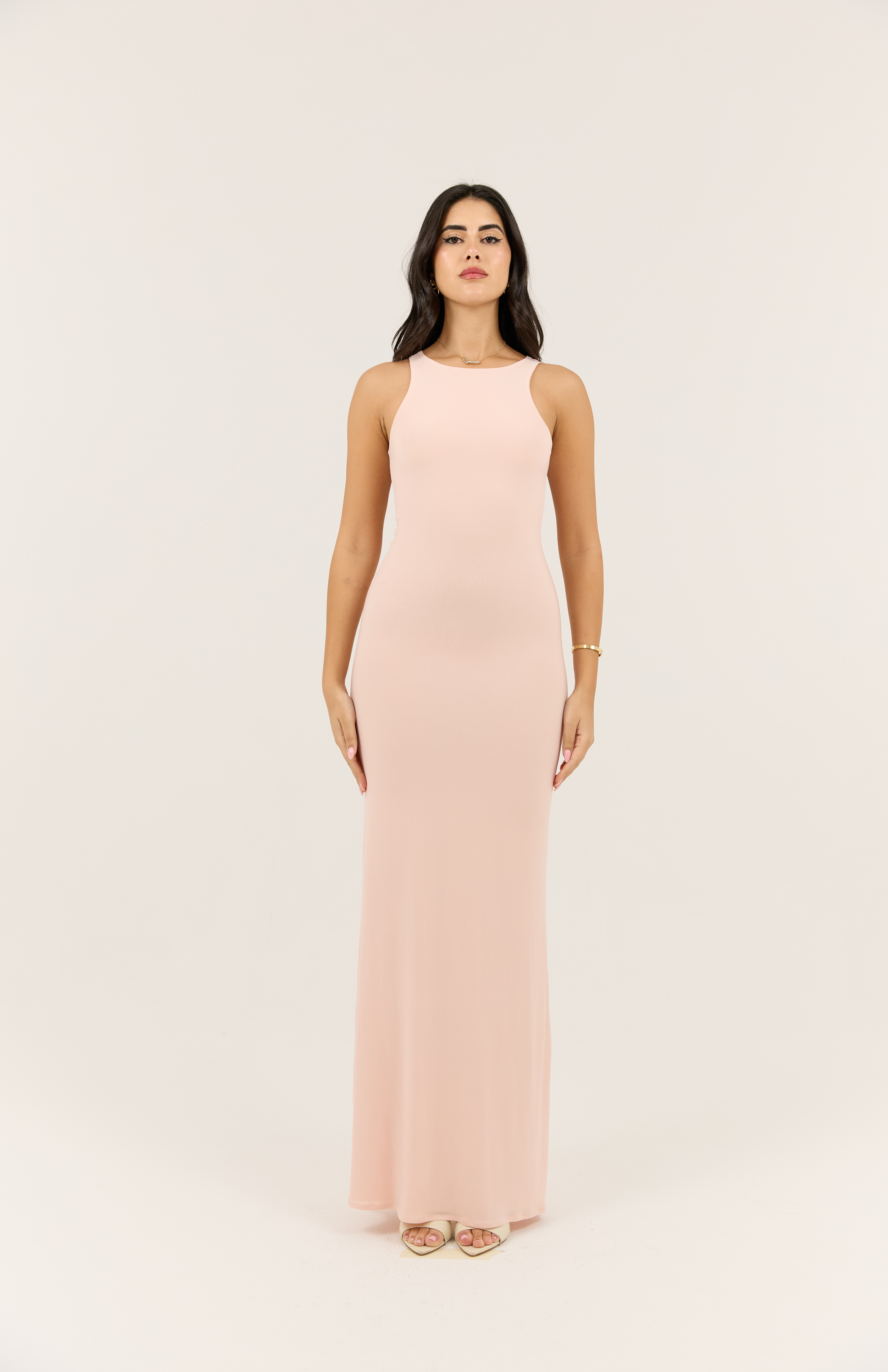 Pink Basic Dress Sculpting Fit