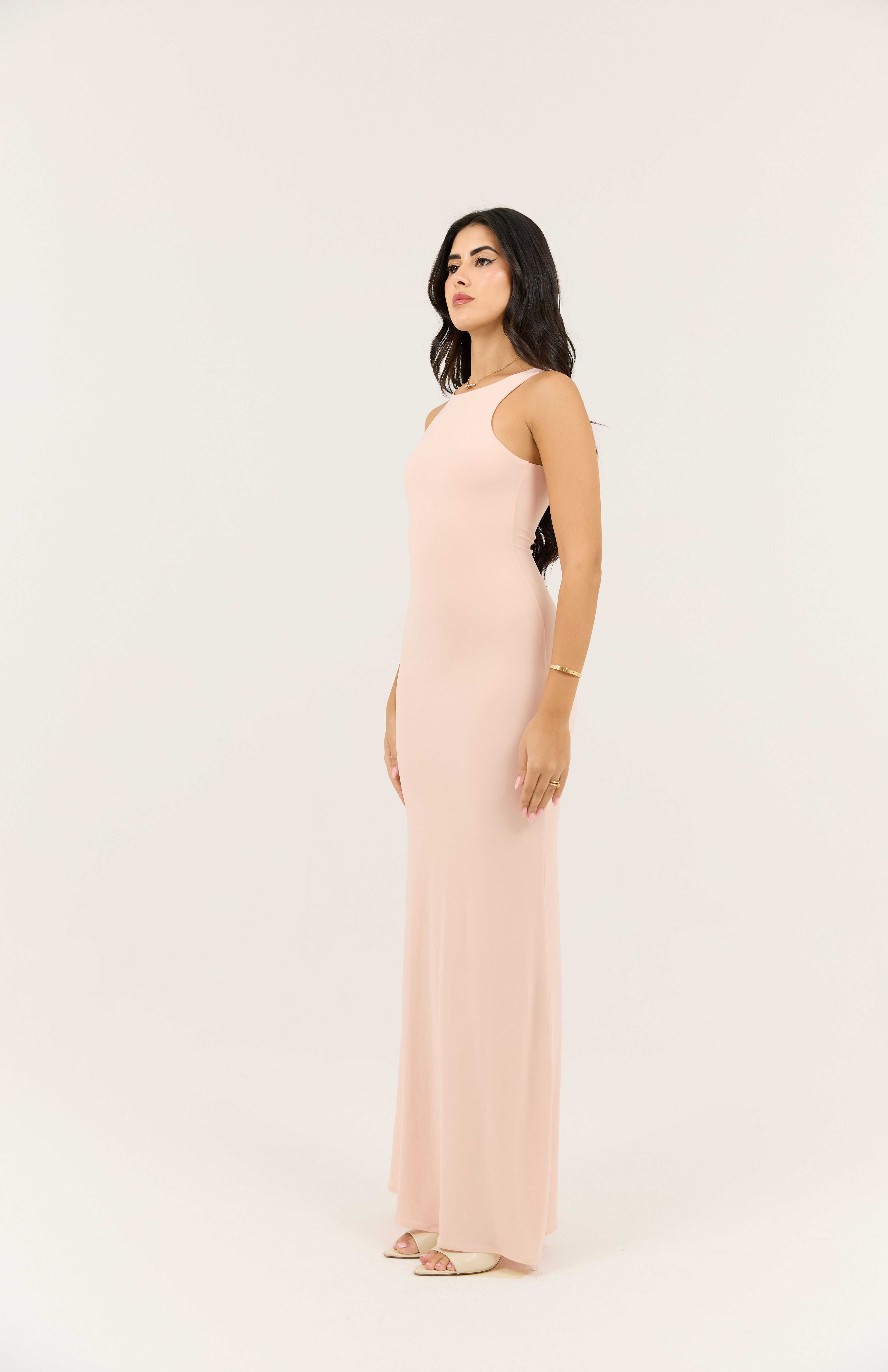 Pink Basic Dress Sculpting Fit