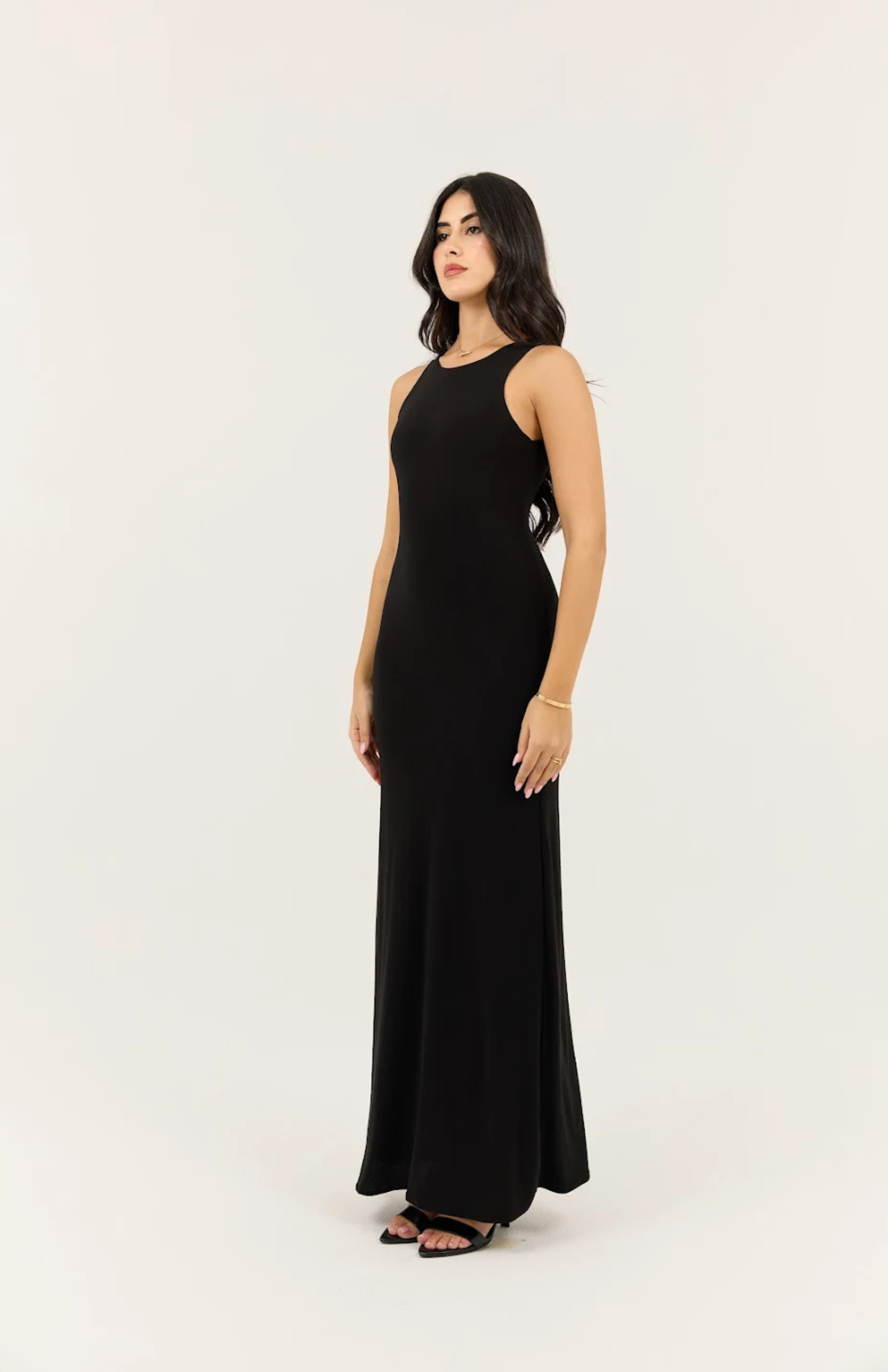Black Basic Dress Sculpting Fit