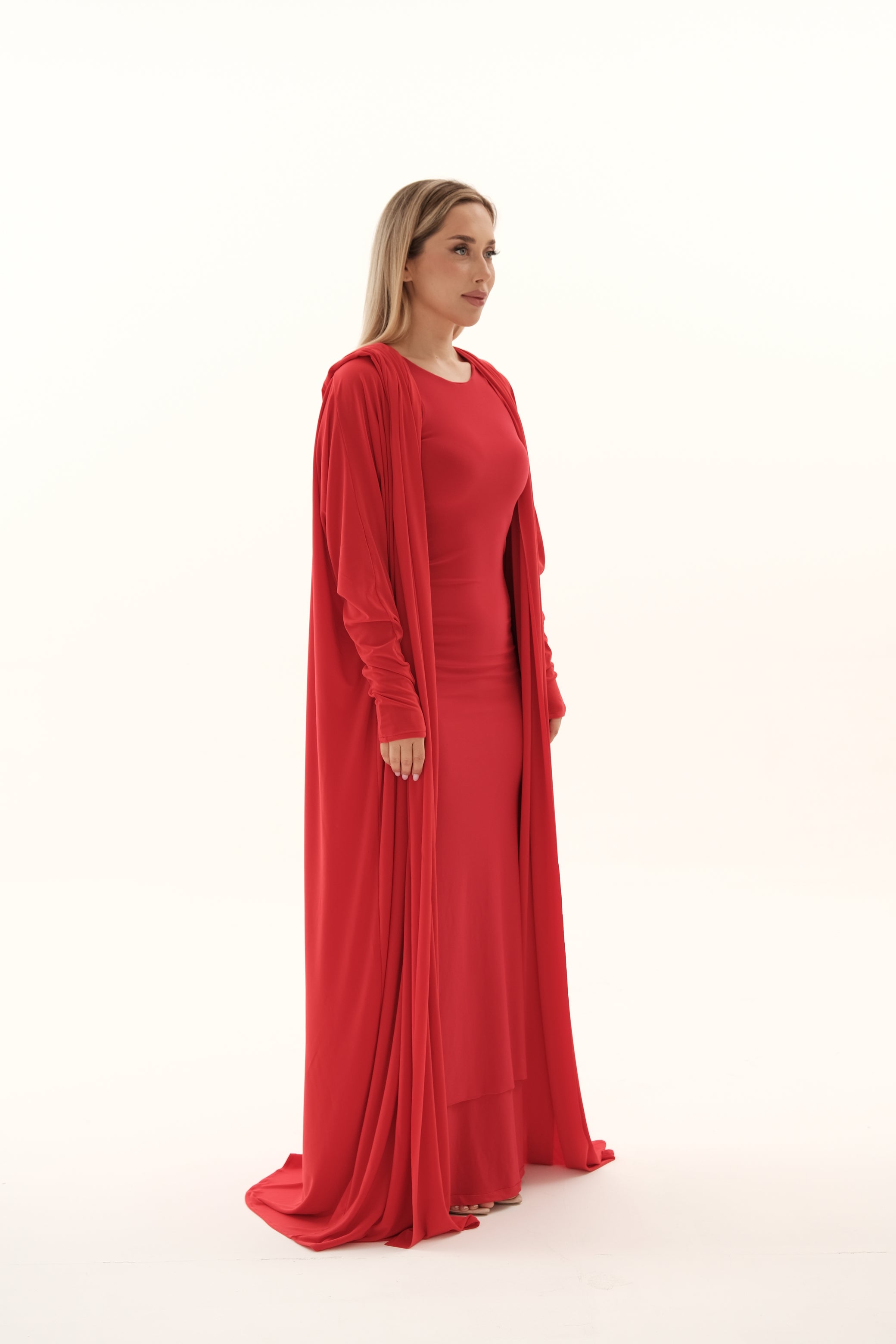 Stretching Abaya Red