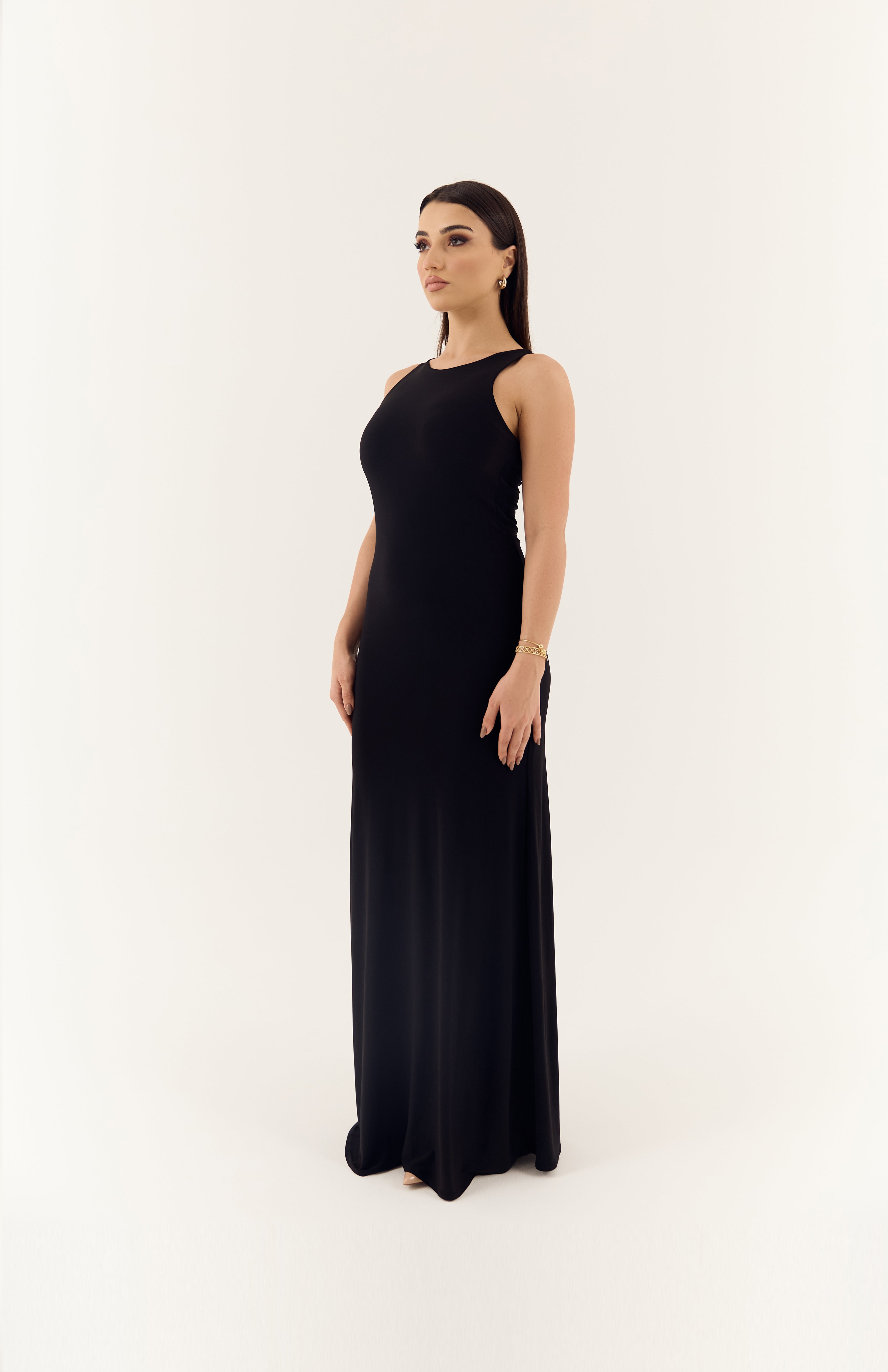 Black Basic Dress Sculpting Fit