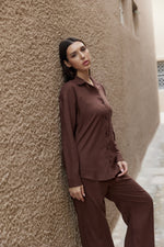 Linen set brown - Flaya