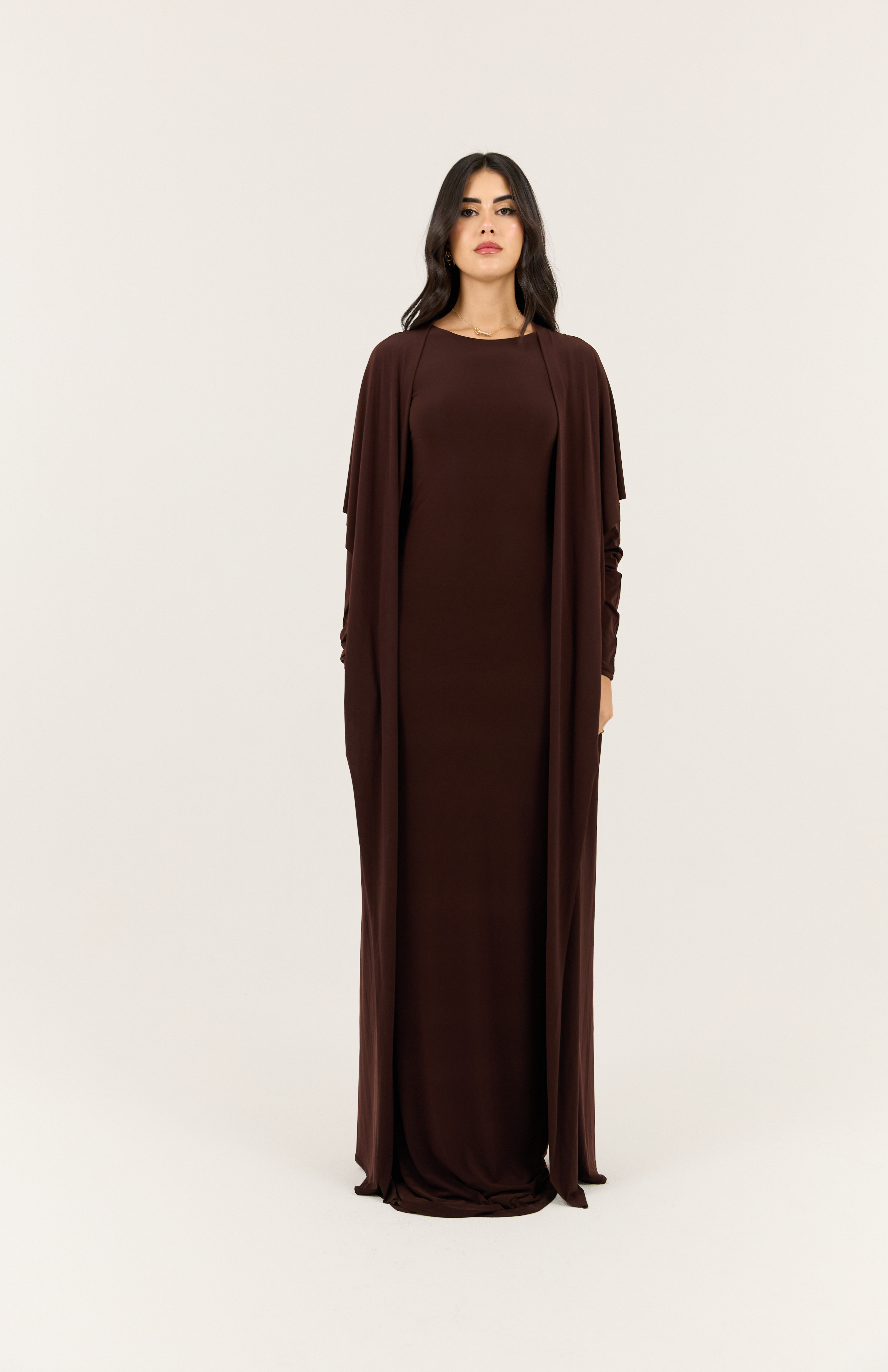 Brown Stretch Abaya