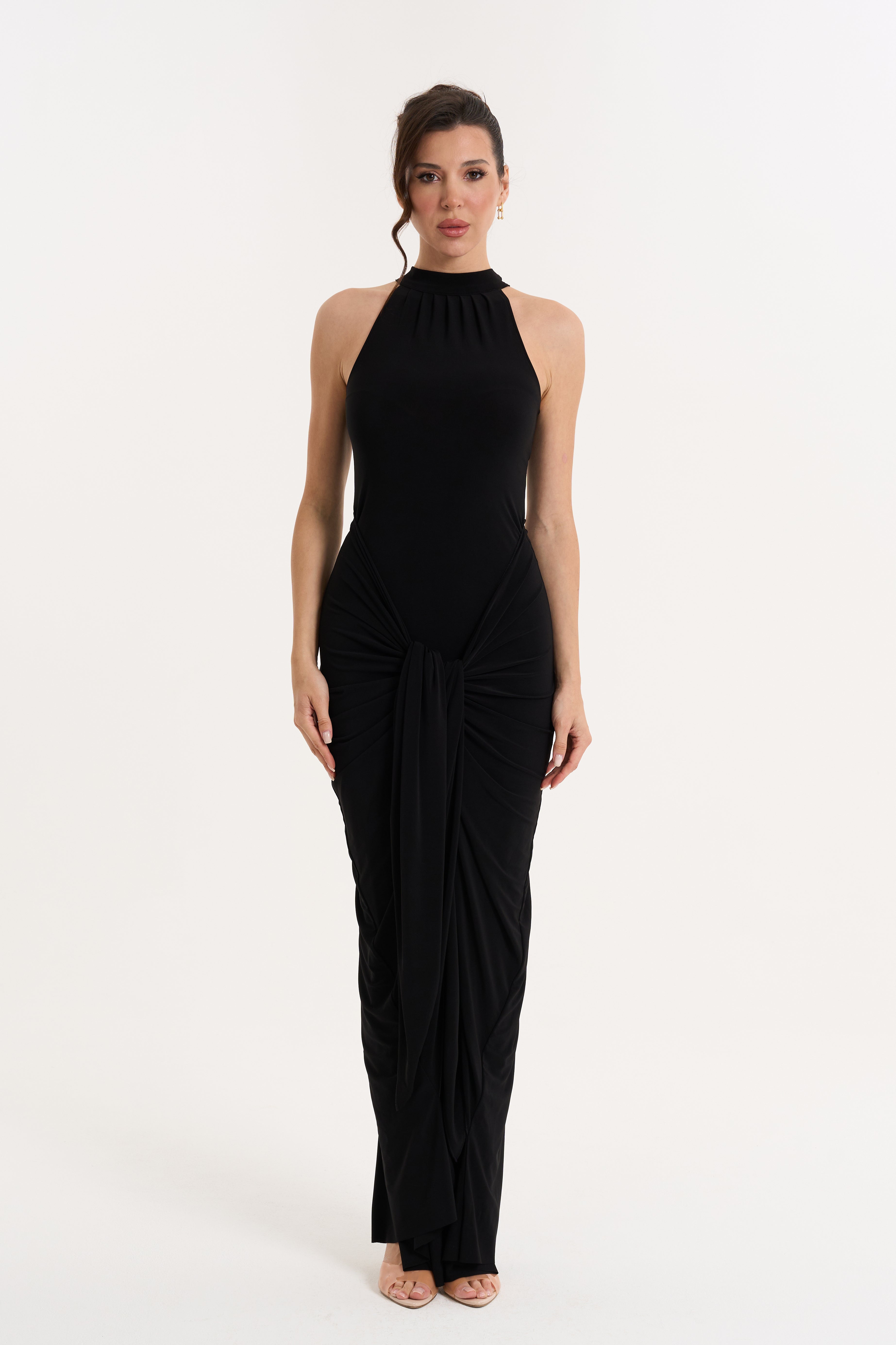 Black Mermaid Dress Sculpting Fit