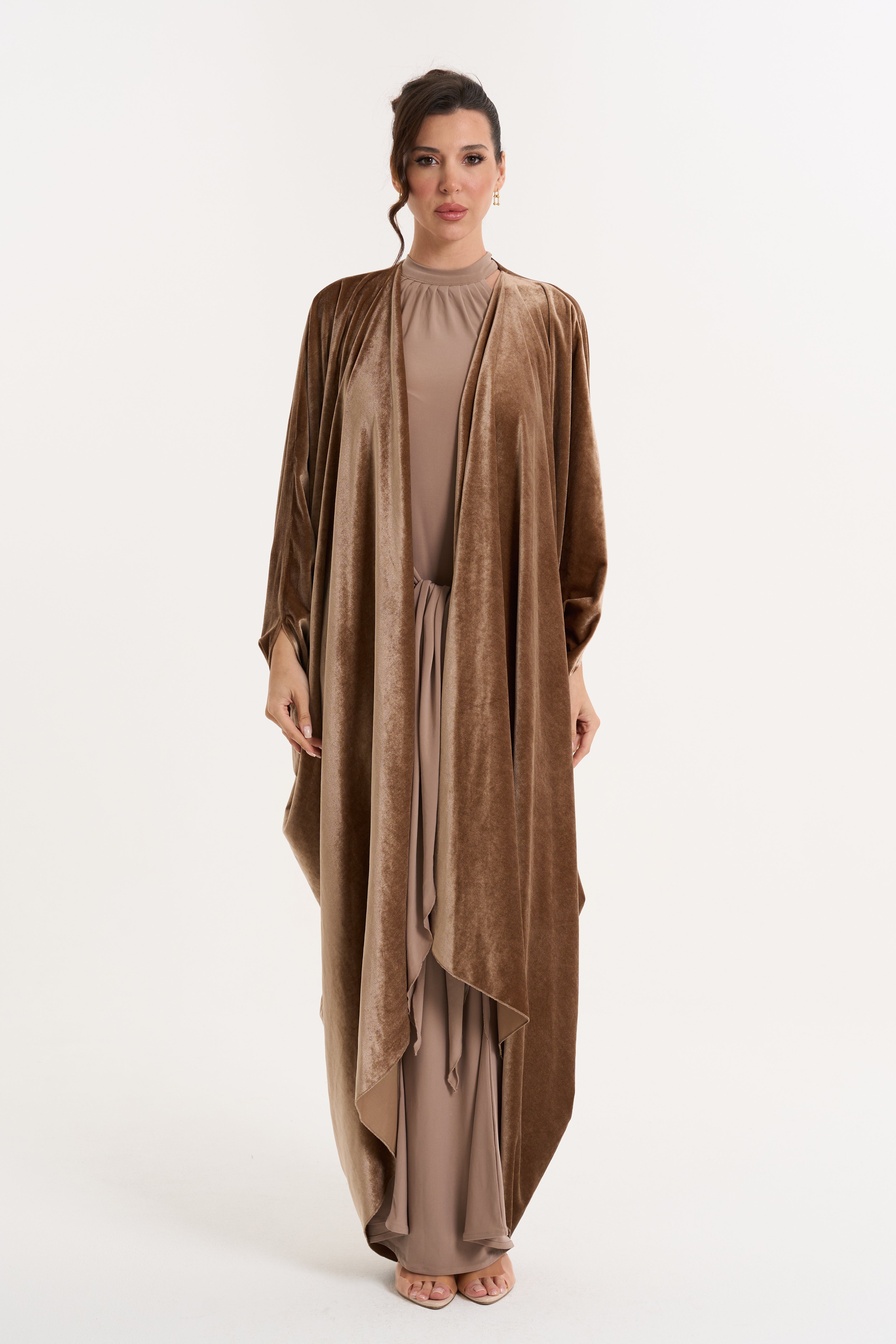 Velvet Abaya - Gold
