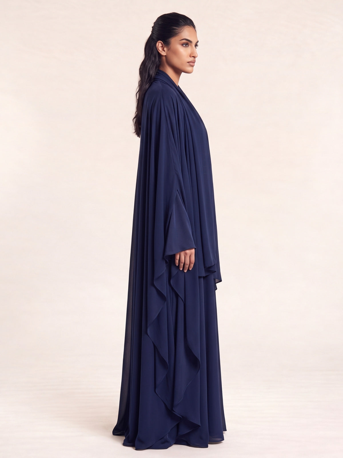 Pre-Order Blue Butterfly Dress & Abaya Set