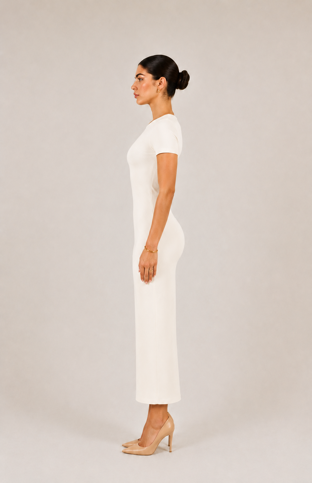 Basic Tee Dress - White
