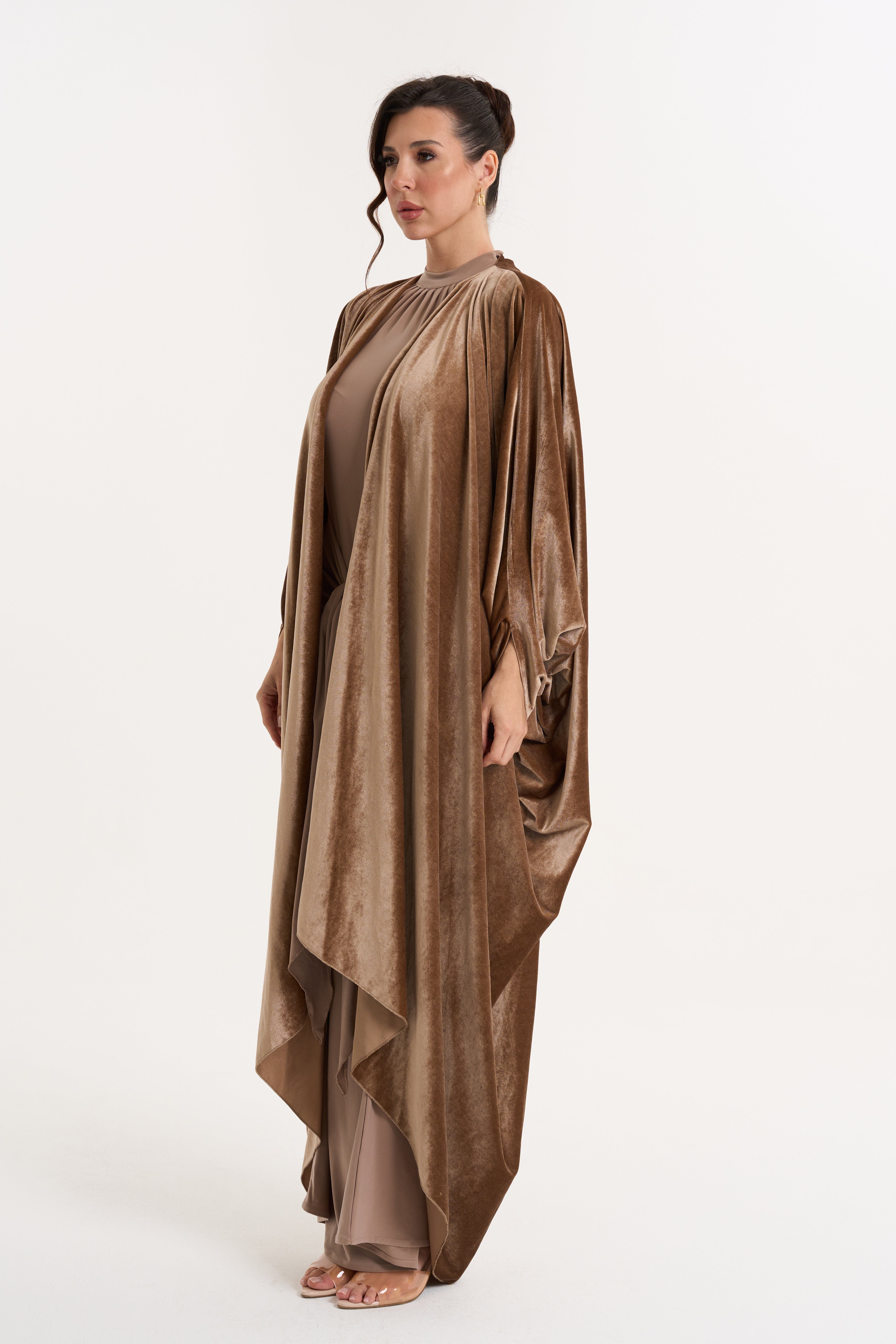 Velvet Abaya - Gold
