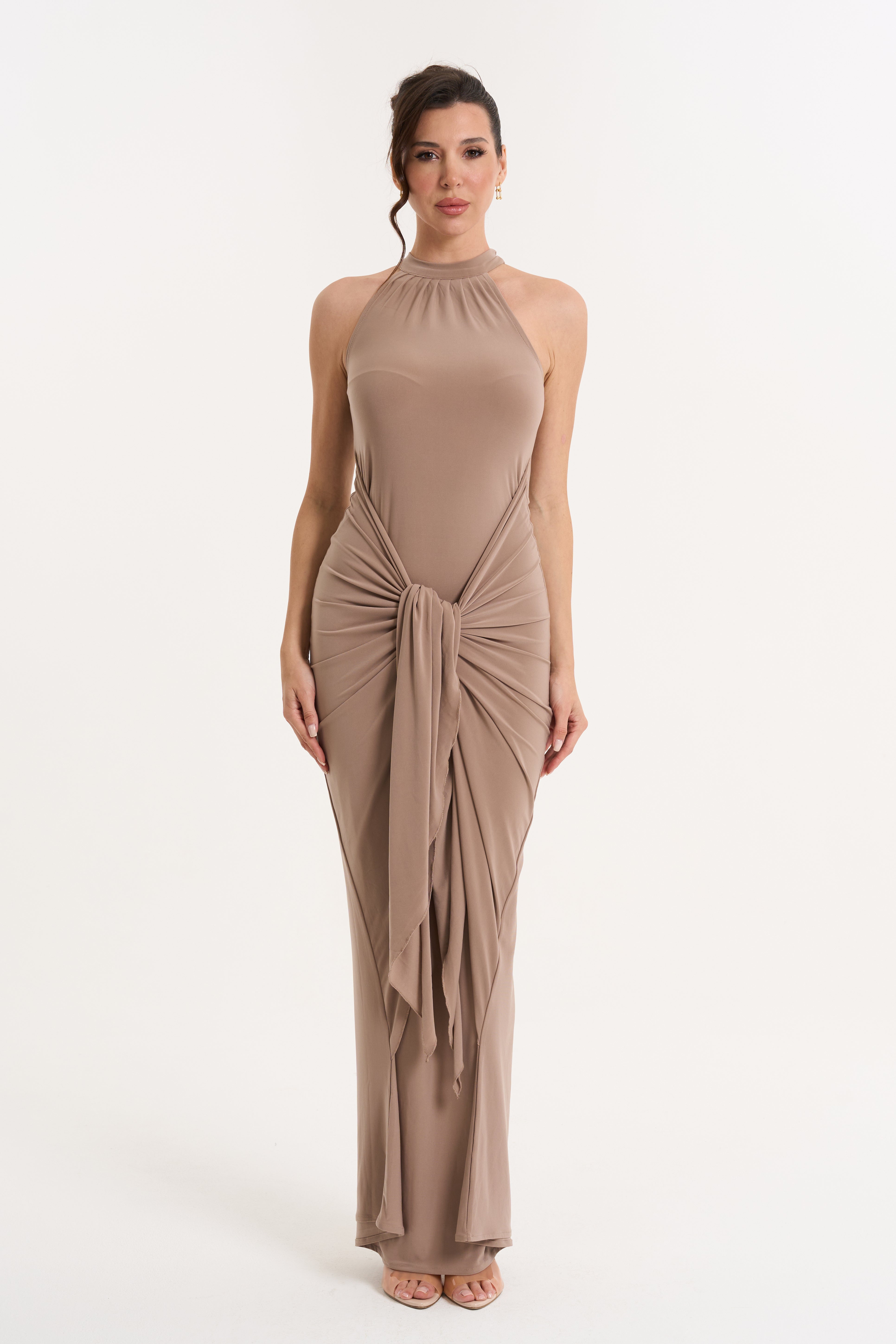 Nude Mermaid Dress Sculpting Fit