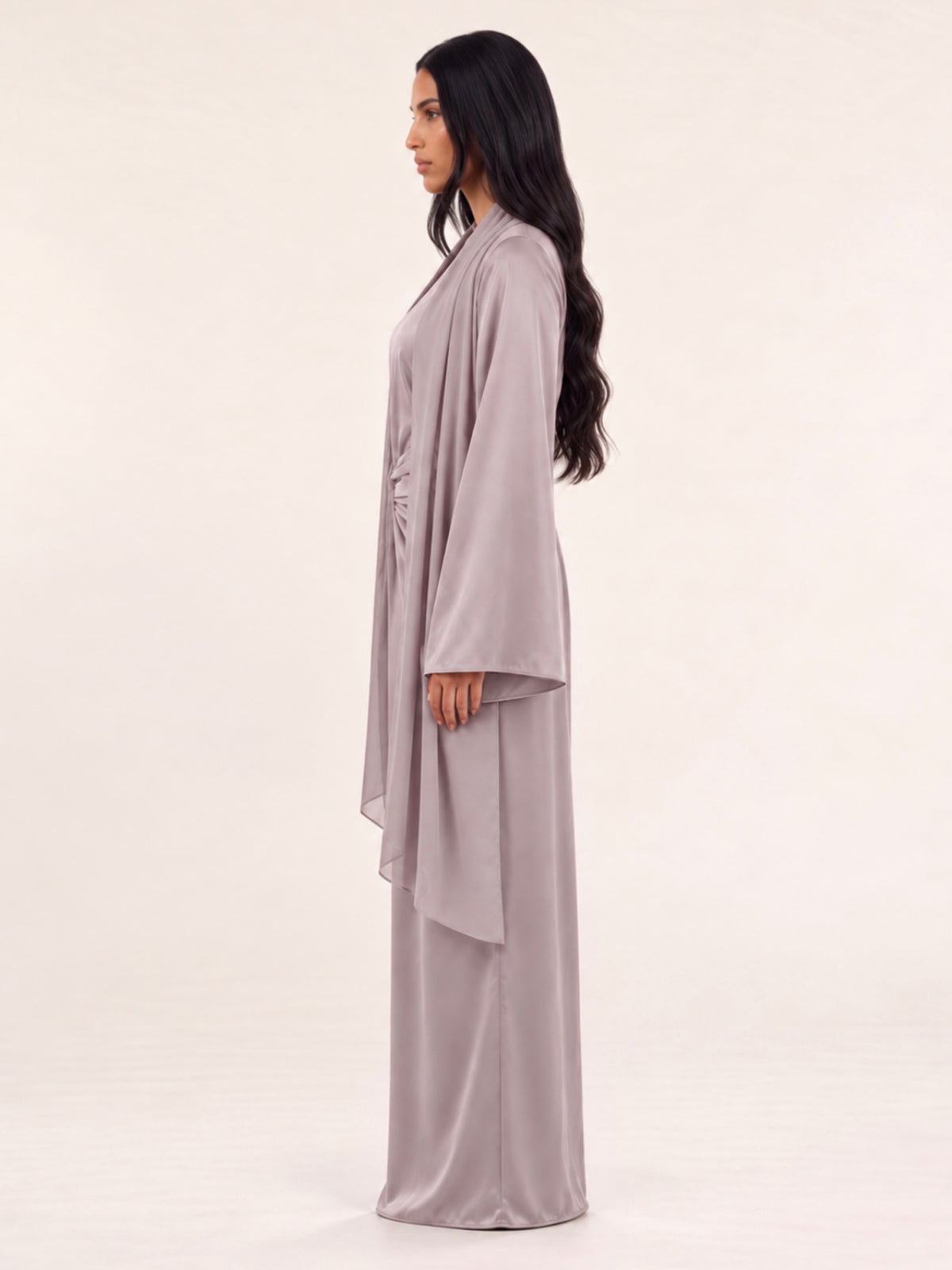 Pre-Order Gray Butterfly Blouse & Skirt Set
