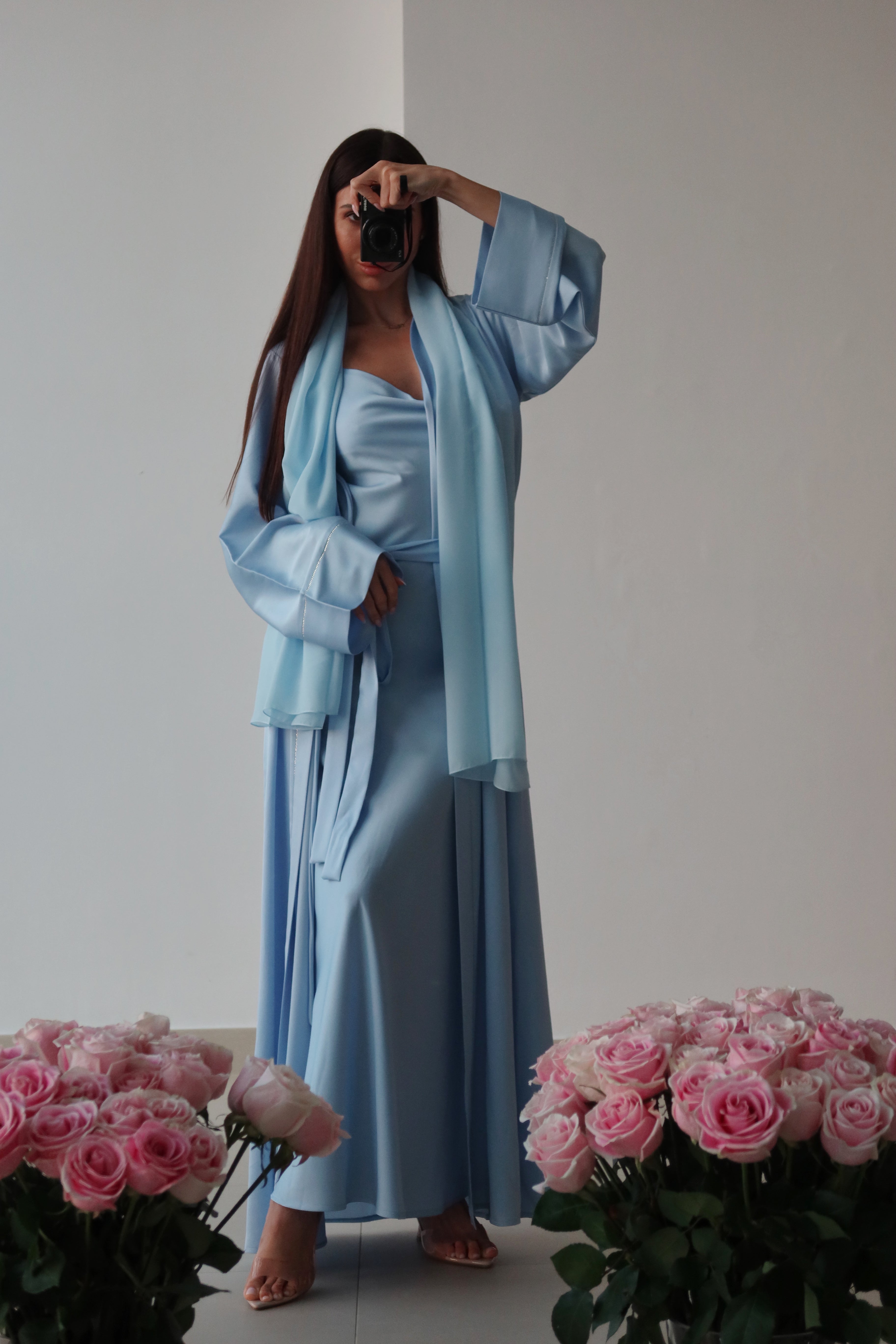 Emirati Satin  Baby blue