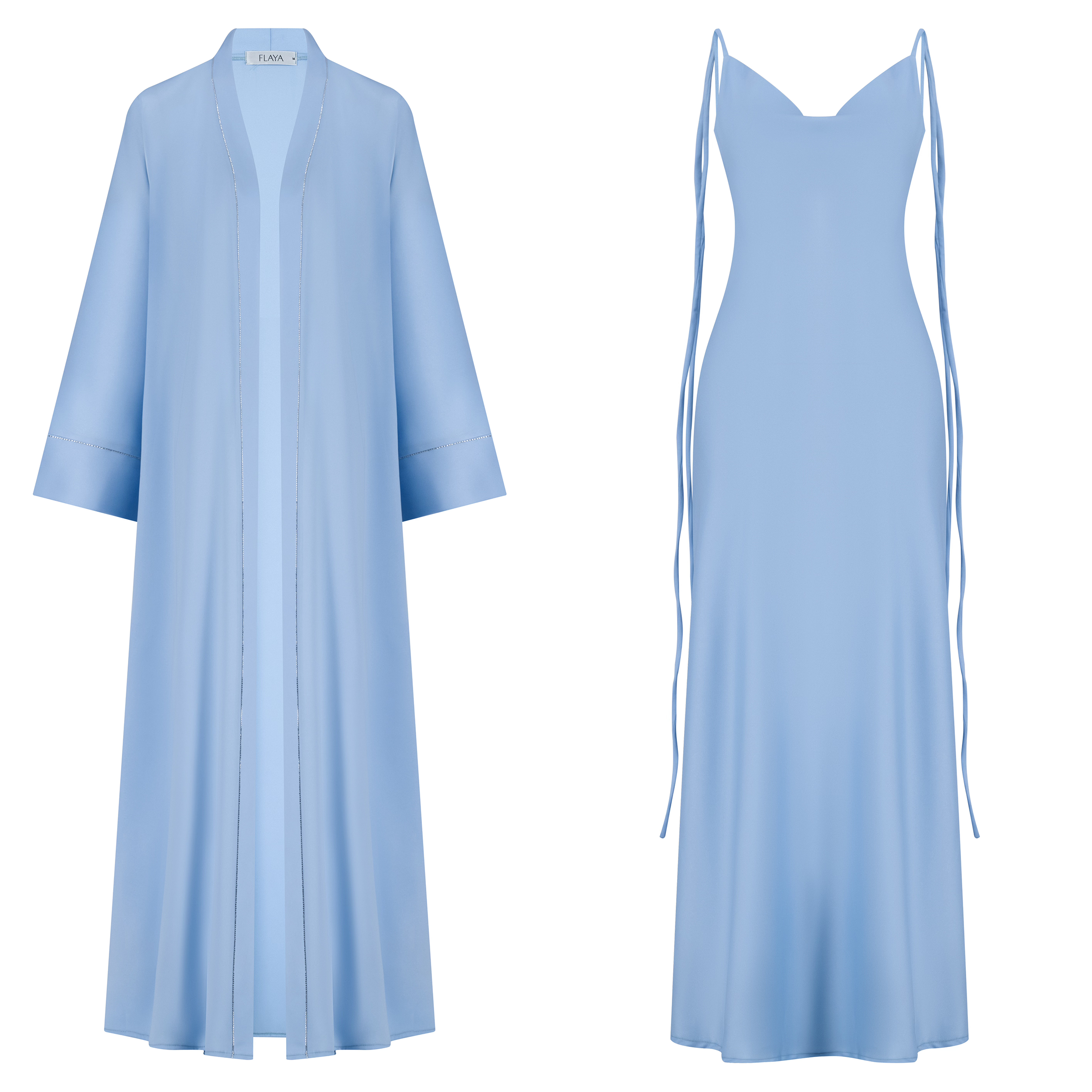 Emirati Satin  Baby blue - Flaya